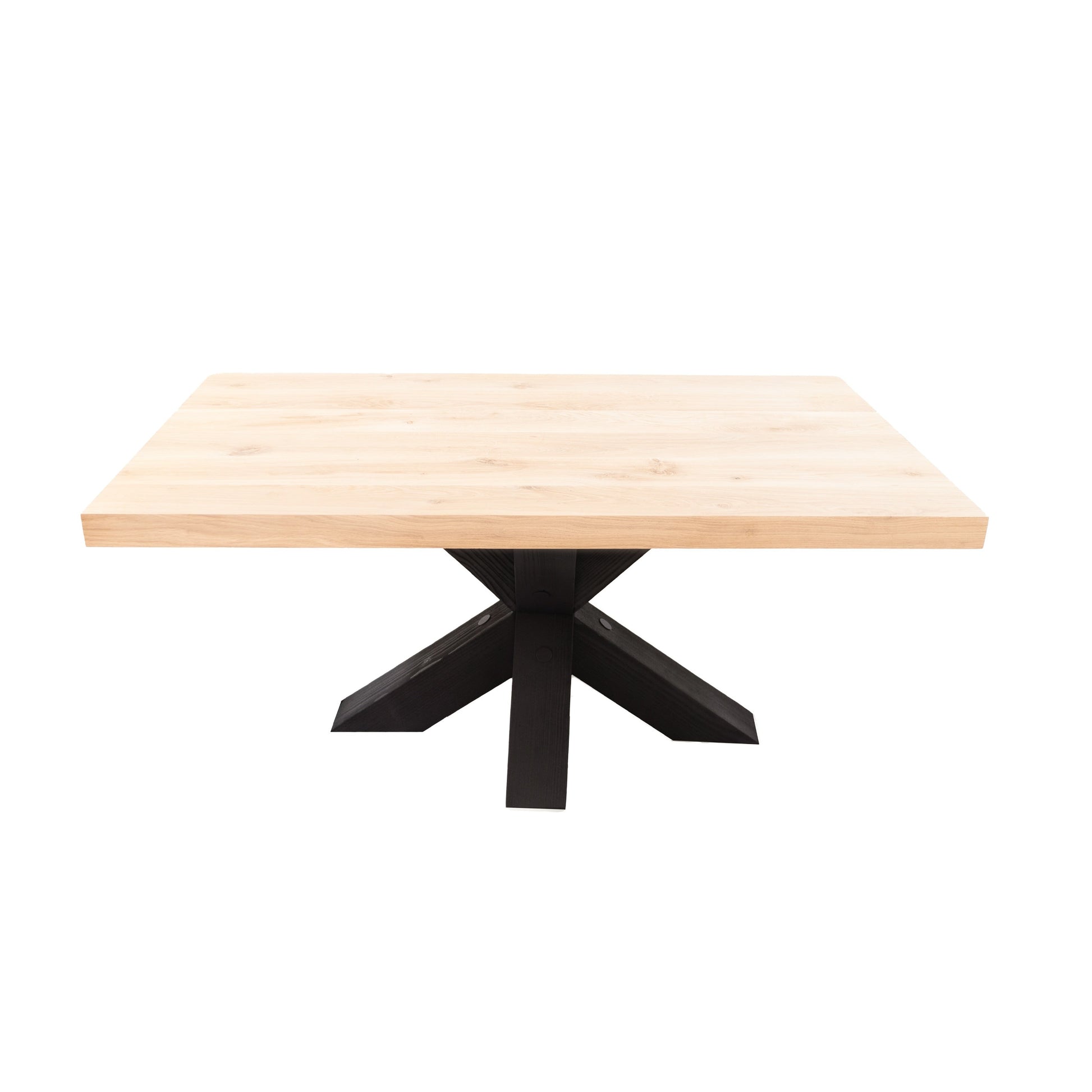 Rechthoekige Salontafel Levy | Rechthoekig Eiken Blad | Handgemaakte Eiken Matrix Poot 1