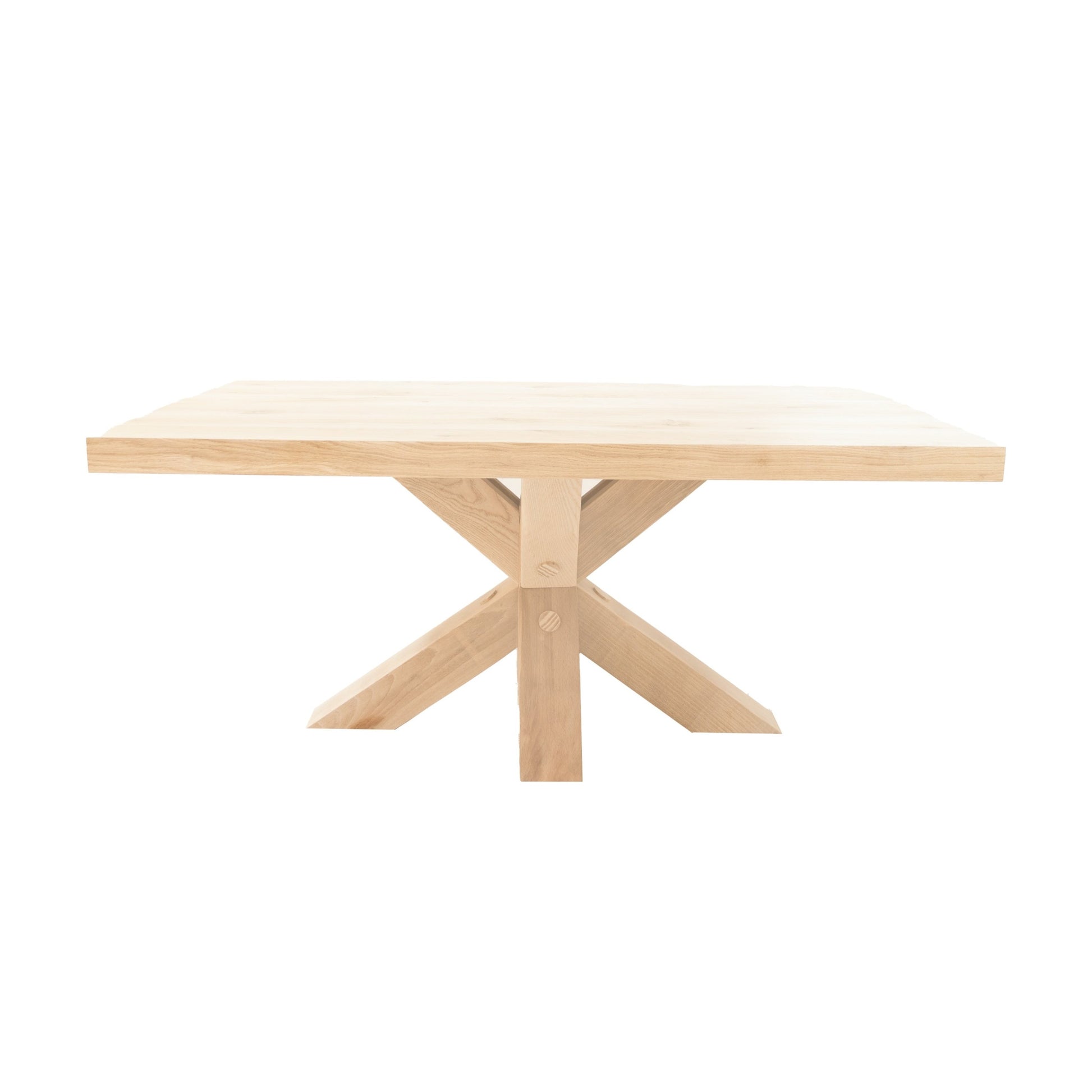 Rechthoekige Salontafel Russel | Rechthoekig Eiken Blad | Handgemaakte Eiken Matrix Poot Blank 3