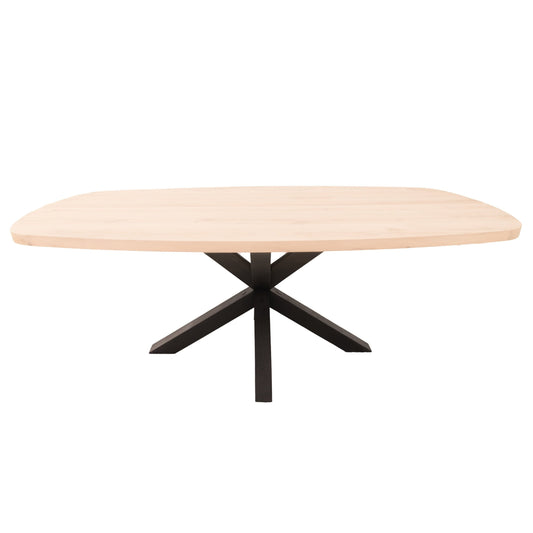 Deens Ovale Eettafel Loki | Deens Ovaal Eiken Blad | Handgemaakte Eiken Matrix Poot 1