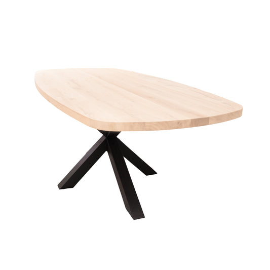 Deens Ovale Eettafel Loki | Deens Ovaal Eiken Blad | Handgemaakte Eiken Matrix Poot 2
