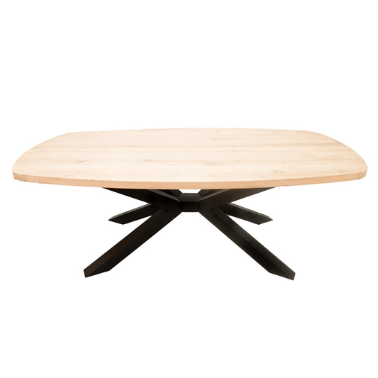 Deens Ovale Eettafel Marshall | Deens Ovaal Eiken Blad | Stalen Zwart Gepoedercoate Spider Poot 1