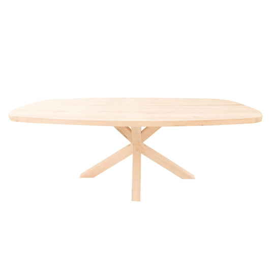 Deens Ovale Eettafel Perry | Deens Ovaal Eiken Blad | Handgemaakte Eiken Matrix Poot 1