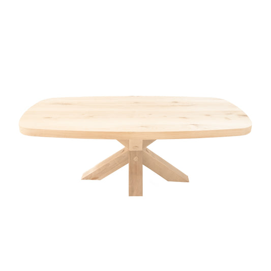 Deens Ovale Salontafel Perry | Deens Ovaal Eiken Blad | Handgemaakte Eiken Matrix Poot 1