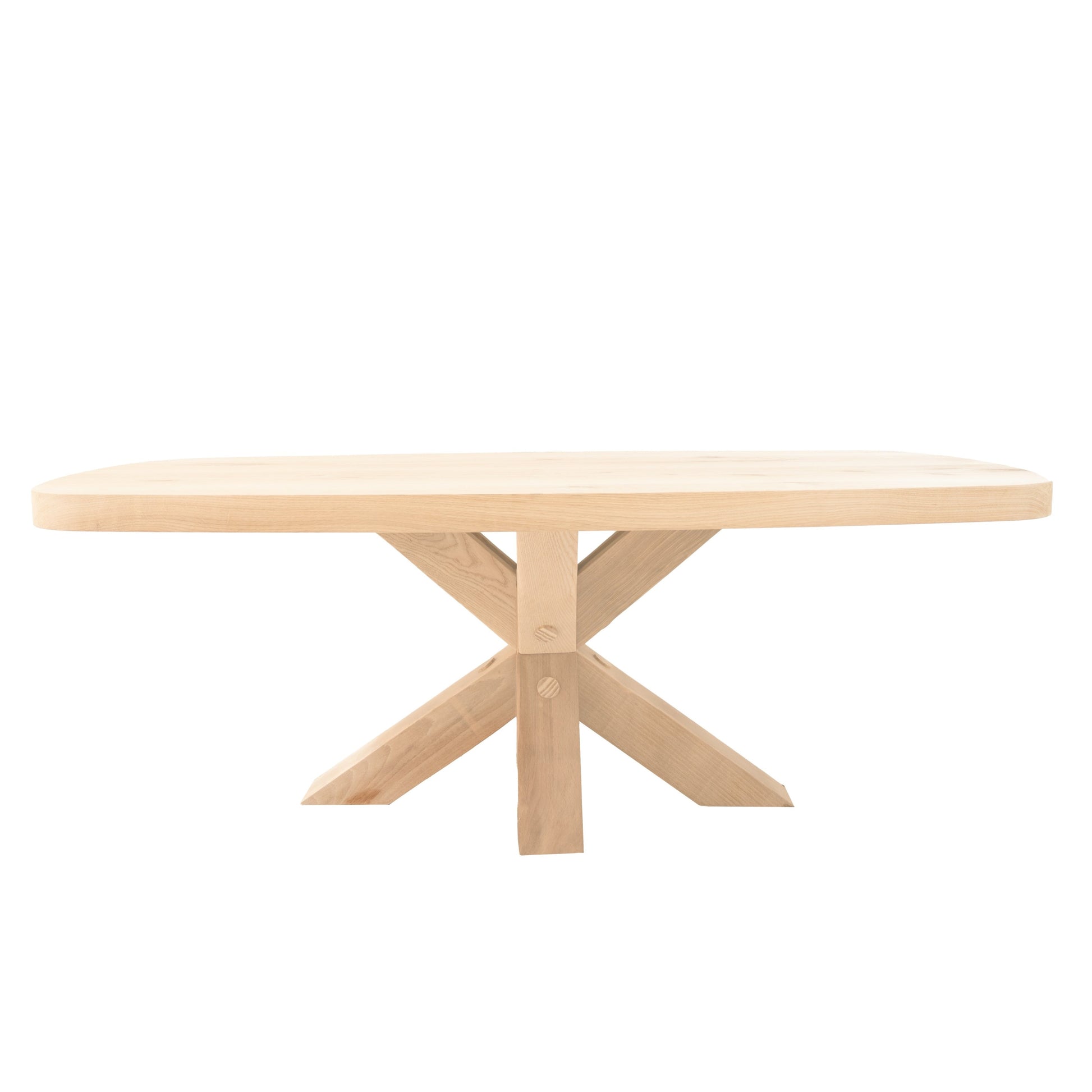 Deens Ovale Salontafel Perry | Deens Ovaal Eiken Blad | Handgemaakte Eiken Matrix Poot 3