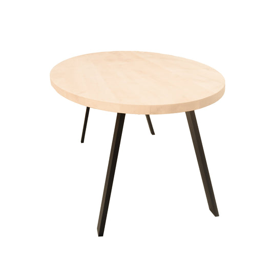 Ovale Eettafel Collin | Ovaal Eiken Blad | Stalen Zwart Gepoedercoate Steel Poot 2