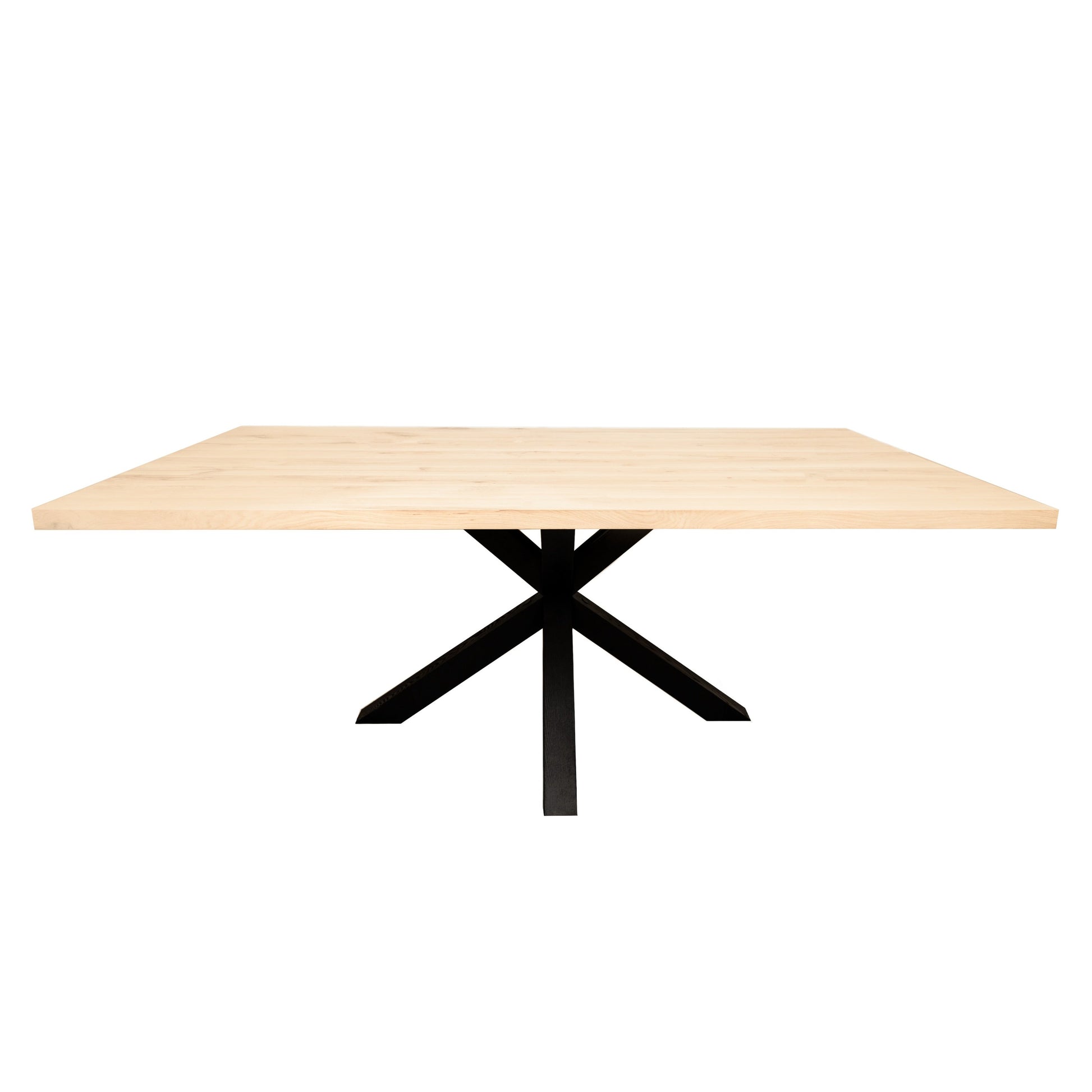 Rechthoekige Eettafel Levy | Rechthoekig Eiken Blad | Handgemaakte Eiken Matrix Poot 1