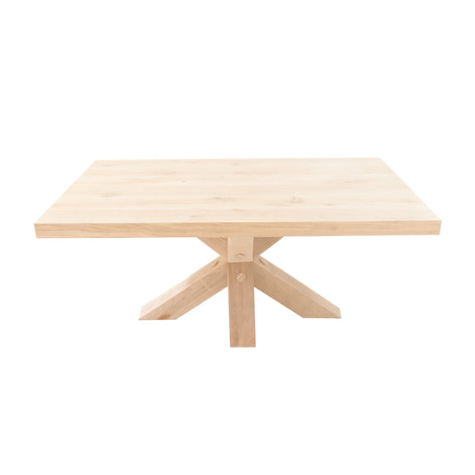 Rechthoekige Salontafel Russel | Rechthoekig Eiken Blad | Handgemaakte Eiken Matrix Poot Blank 1