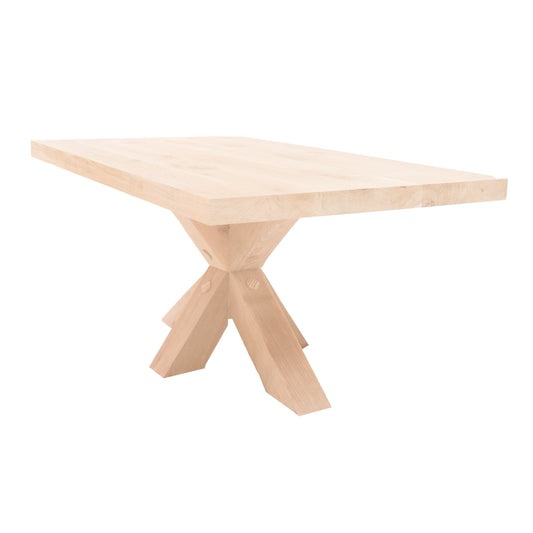 Rechthoekige Salontafel Russel | Rechthoekig Eiken Blad | Handgemaakte Eiken Matrix Poot Blank 2