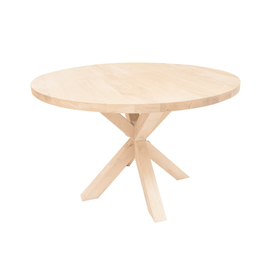 Ronde Eettafel Nolan | Ronde Eiken Blad | Massief Eiken Matrix Poot 2
