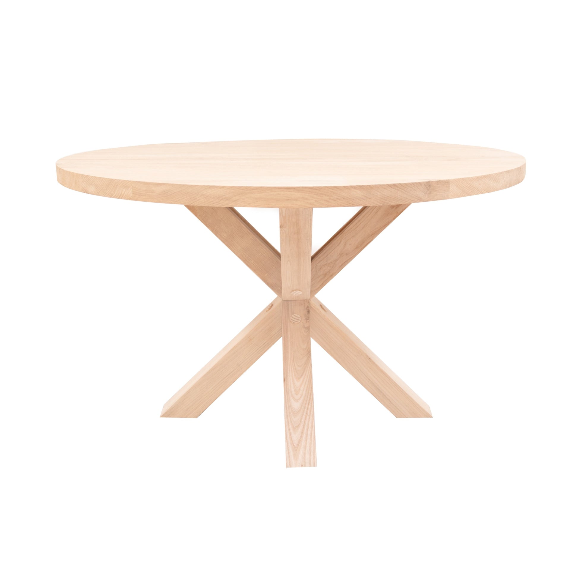 Ronde Eettafel Nolan | Ronde Eiken Blad | Massief Eiken Matrix Poot 3
