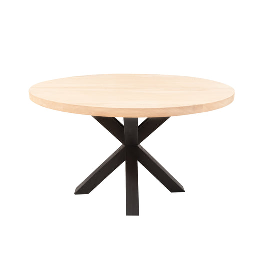 Ronde Eettafel Stark | Ronde Eiken Blad | Handgemaakte Eiken Matrix Poot 1
