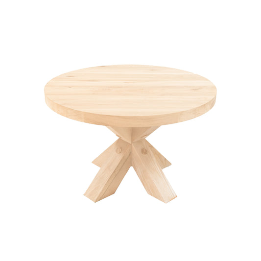 Ronde Salontafel Nolan | Ronde Eiken Blad | Massief Eiken Matrix Poot 1