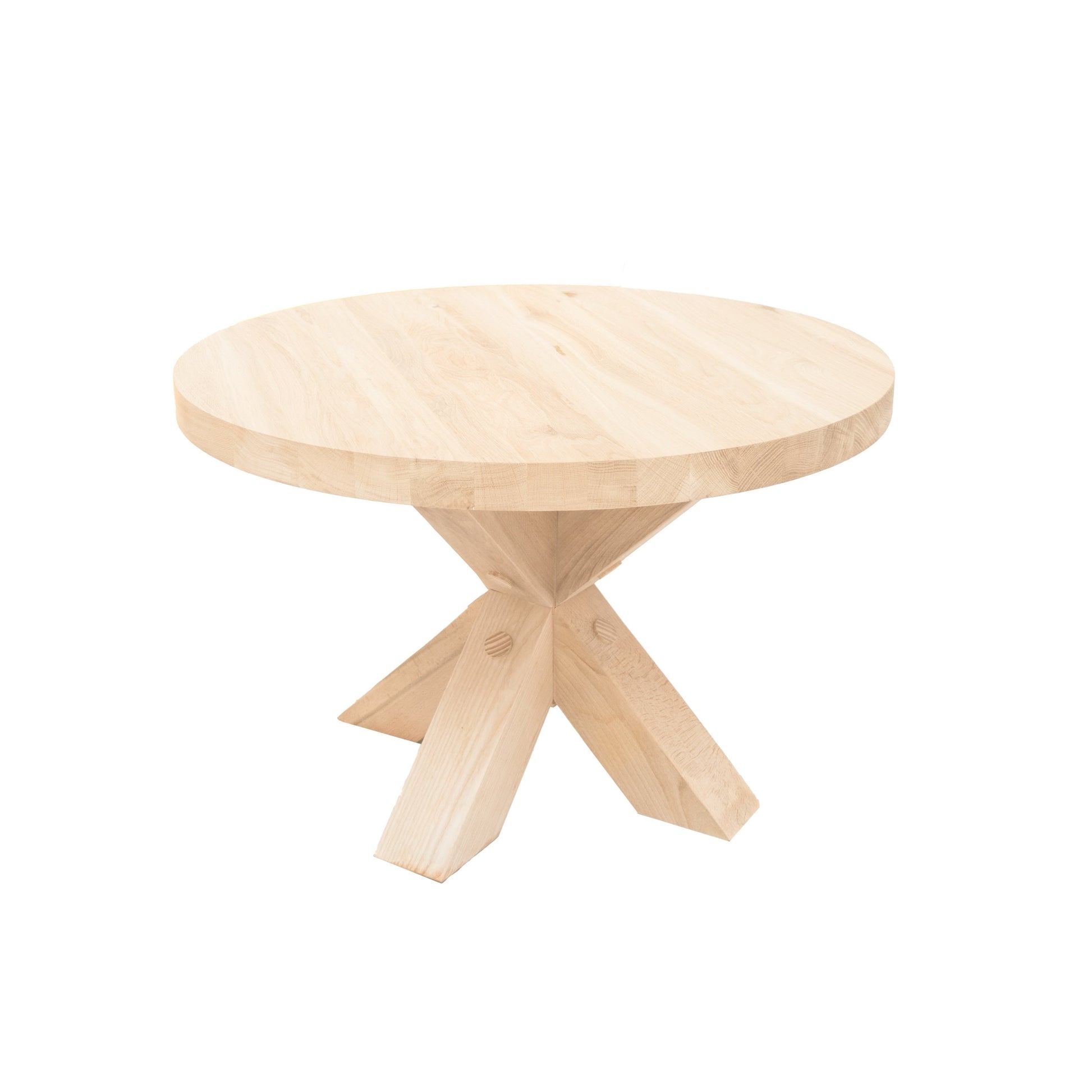 Ronde Salontafel Nolan | Ronde Eiken Blad | Massief Eiken Matrix Poot 2